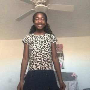 Navy Blue Leopard Dress